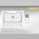 سینک گرانیتی phoenix تک لگن توکار رنگ سفید مرمر