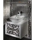 روشویی کابینتی هلا طرح سلطنتی، رنگ سفید و نقره ای