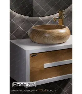 روشویی کابینتی هلا مدل 7007 با روشویی سنگی