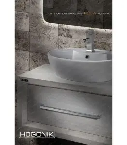 روشویی کابینتی پی وی سی سفید با آینه چراغ دار