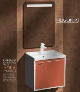 روشویی کابینتی، رنگ آجری، hola، دیواری