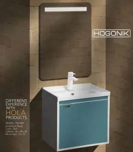 روشویی کابینتی، رنگ آبی درباری، hola، دیواری