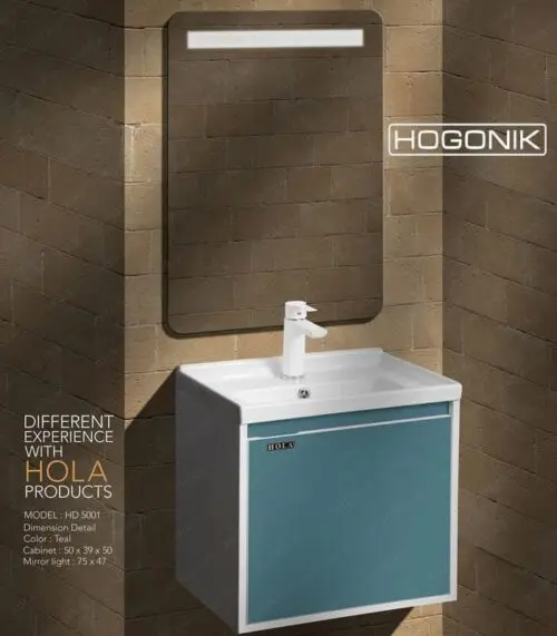 روشویی کابینتی، رنگ آبی درباری، hola، دیواری