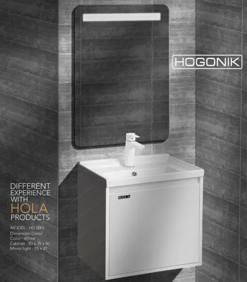 روشویی کابینتی، رنگ سفید، hola، دیواری