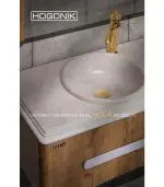وشویی کابینتی، تلفیق چوب و سنگ، کد hd8003