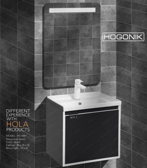 روشویی کابینتی،رنگ مشکی، hola، دیواری