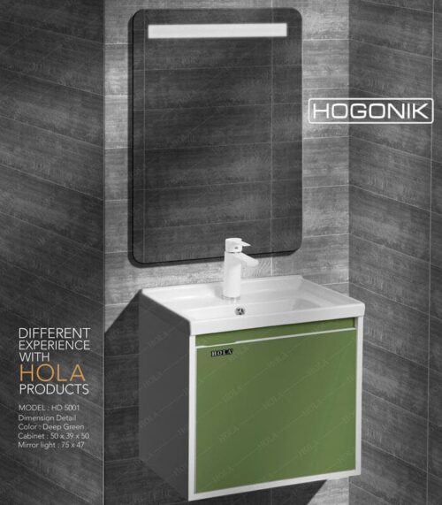 روشویی کابینتی، رنگ سبز، hola، دیواری