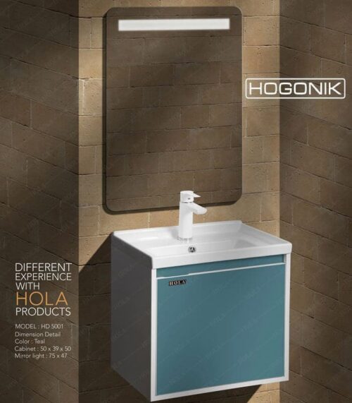 روشویی کابینتی، رنگ آبی درباری، hola، دیواری