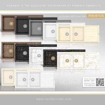 رنگ بندی سینک گرانیتی فونیکس کد 320